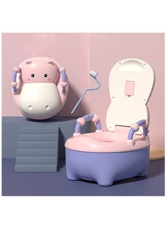 اشتري Potty Training Toilet for Toddlers, Soft Seat Potty Chair with Removable Pot, Splash Guard & Non-Slip Design, Includes Toilet Tissue Dispenser (Pink) في الامارات