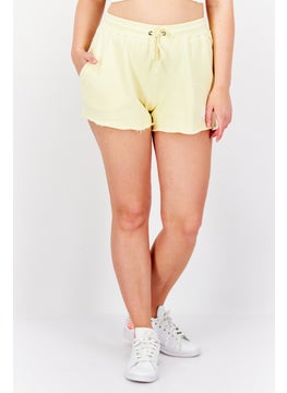 اشتري Women Brand Logo Basic Short, Yellow في السعودية