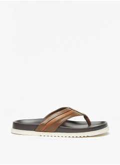 Buy Mens Textured Slip-On Sandals in Saudi Arabia