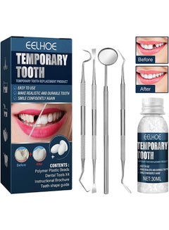 Buy Temporary Teeth Repair Kit, Tooth Repair Kit For Missing Teeth, Cavity Filler For Teeth, Temp Tooth Beads With 4 Dental Tools, Repair Missing Or Broken Teeth, Snap On Instant And Confident Smile in UAE