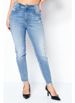 اشتري Women Super Skinny Fit Washed Stretchable Jeans, Blue في الامارات