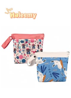 Buy Reusable Waterproof Wet Bag with Zippers Nappy Organizer Bag Hanging Wet or Dry Clothes Storage Bag in Saudi Arabia