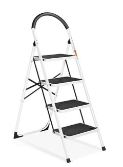 Buy Multi-use white 4-step metal ladder in Saudi Arabia