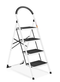 Buy Multi-use white 4-step metal ladder in Saudi Arabia