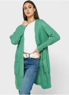 Buy Waffle Knit Longline Cardigan in UAE