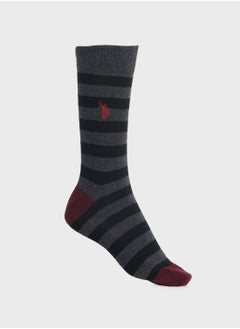 اشتري Logo Print Crew Socks في الامارات