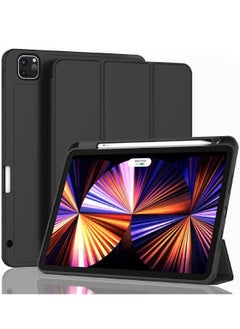 Buy iPad Pro 11 Inch Case 2022(4th Gen)/2021(3rd Gen)/2020(2nd Gen) with Pencil Holder,Smart iPad Case, Support Touch ID and Auto Wake/Sleep, with Auto 2nd Gen Pencil Charging (Black) in Saudi Arabia