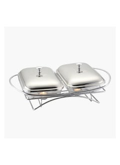 Buy Feast 2-Piece Steel Food Warmer Set 1.5 L in UAE