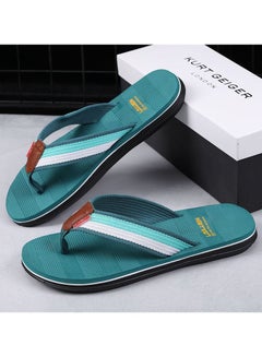 Buy Men New Non Slip Clip Foot Flip-flops Casual Beach Slippers Green in UAE