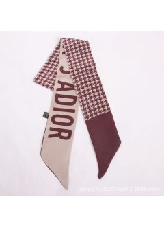 اشتري Womens Chiffon Scarf Thin Fashion Korean StyleHoundstooth Coffee Houndstooth Coffee في السعودية