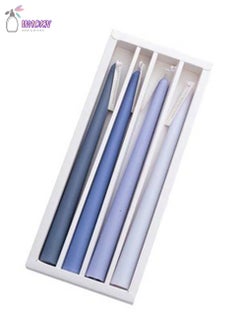 Buy Four-Piece European Smogless Long Pole Scented Candle Set, Creative Gradient Long Pole Candle, Gradient Blue in Saudi Arabia