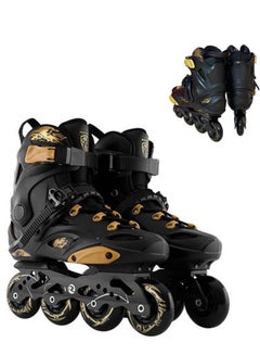 Buy Inline Skates for Adults Professional Single Row Roller Blades Speed Performance Skates without Physical Brake in UAE