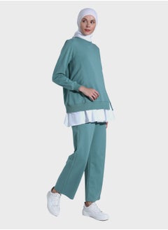 Buy Crew Neck Sweatshirt & Pants Set in UAE