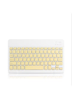 اشتري Bluetooth Keyboard Mouse Combo for iPad 10.2 Samsung Xiaomi Huawei 10-inch yellow single keyboard (charging cable) في السعودية