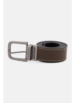 اشتري Men Leather Belt, Dark Brown في الامارات