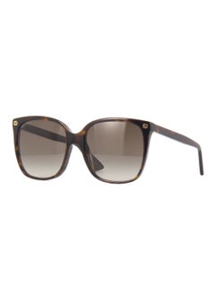 اشتري Gucci Unisex UV resistant Fashion Full Frame Sunglasses 57mm Retro Sunglasses Grey/Brown GG0022S في الامارات