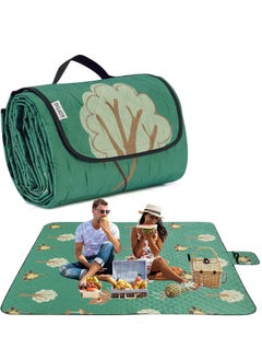 اشتري Large Picnic Blanket Beach Sandproof Mat Sandfree with Carry Strap Outdoor fit 2-4 Adults for Camping Travel Grass Playground Park في الامارات