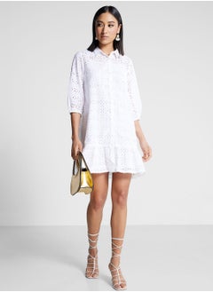 Buy Openwork Button Down Dress in UAE