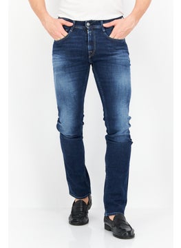 اشتري Men Comfort Fit Dark Washed Stretchable Jeans, Dark Blue في الامارات