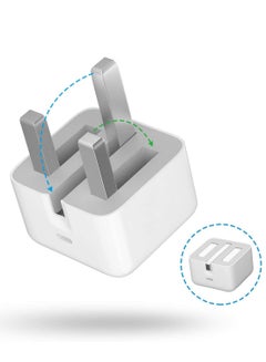 اشتري USB C Adapter, 20W Fast Charging Wall Adapter Foldable PD Charger Compatible with iPhone 12 Pro Max, iPhone 11 Pro Max, iPhone SE, iPad, and More في الامارات