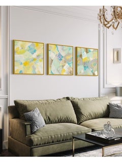 Buy Yellow Green Canvas Framed Wall Art in UAE