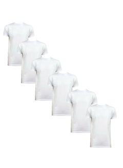 اشتري 6- Pieces Crew Neck Comfortable Undershirt For Mens في الامارات