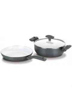 Buy A two-piece cookware set, a frying pan and a cooking pot 28 CM in Saudi Arabia