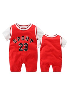 Buy Newborn Baby Summer Clothes 0-3 Months Baby Romper Sports Jumpsuit in UAE