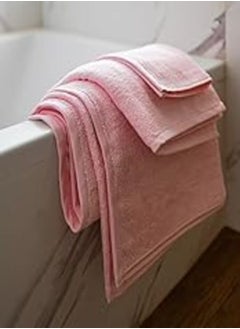 Buy More Cottons Plain towels (100% Cotton) (pink, 50x100) in Egypt