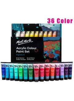 Buy Acrylic Paint Set 36 pcs 36ml Tubes Ideal for Acrylic Painting Brilliant Lightfast Colours with Great Opacity in Saudi Arabia