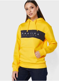 Buy Logo Graphic Knitted Hoodie in UAE