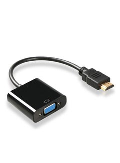 Buy HDMI to VGA Adapter, HD Multimedia Interface HDMI to VGA Converter Adapter Cable, for Computer Laptop Monitor Projector(Black) in Saudi Arabia