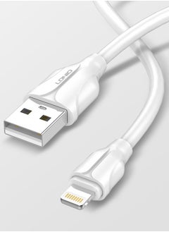 Buy Lightning Cable 2.4A iPhone Charging Cable 1M braided Data Fast Charging and Data Transfer Cable for New iPhone 14/14 Plus/ 14 Pro/14 Pro Max/iPhone 13 12 Pro/ Max/ New iPad White in UAE