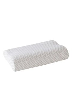 اشتري Memory Foam Neck Support Pillow 50 x 30 x 10 cm with Double Cotton Cover Hypoallergenic في الامارات