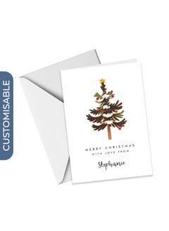 Buy Personalised Merry Christmas Greeting Card - Elegant Design with Custom Message Option in UAE