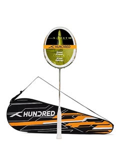 Buy N-ERGY 80 Carbon Fibre Strung Badminton Racket with Full Racket Cover (Dark Green/White) | For Intermediate Players | 80 grams | Maximum String Tension - 32lbs in Saudi Arabia