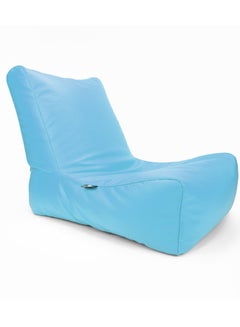 Buy Luxe Decora Sereno Recliner Lounger Faux Leather Bean Bag with Filling Sky Blue in UAE
