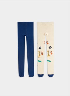 Buy Patterned Baby Boy Tights 2 Pack in Egypt