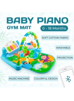 Buy Baby Play Mat & Gym for Newborn - Tummy Time Baby Activity Center & Piano with Sensory Hanging Play Toys - Play Gym with Music and Lights - Baby Essential Stuff for Infant Boy & Girl in UAE