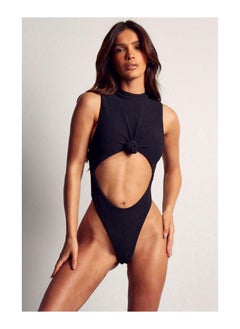 Buy Ribbed Twist Front Swimsuit in Saudi Arabia