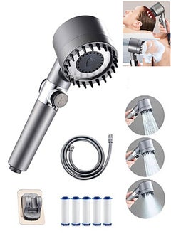 Buy Shower Filter Shower Head Handheld High Pressure Hard Water Softener Filtered Hand Held Showerhead Set to Remove Chlorine and Impurities Massages Scalp Anti Hairfall with Shower Hose and Holde 3 Modes in Saudi Arabia