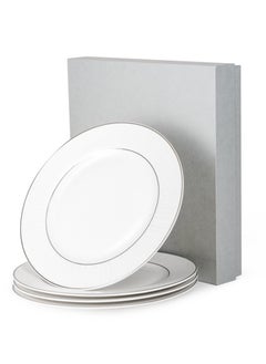 اشتري 4-Piece Dinner Plates Porcelain 12cm Nice Series Microwave & Dishwasher Safe في الامارات