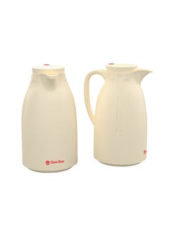 Buy Plastic Tea & Coffee Flask 2 Liter Creamy in Saudi Arabia