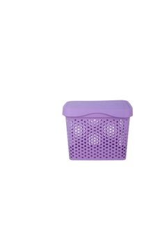 Buy Large Arabesque storage unit with cover, purple crescent and silver star 999398867 in Egypt