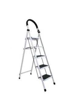 Buy 5 Steps Ladder，Foldable Ladder 5 Steps，Home Ladder 5 Step（White） in UAE