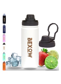 Buy BEXOW Double Wall Vacuum Flask – Insulated Stainless Steel Water Bottle, 530ml, Leak-Proof, Durable, Hot & Cold Beverage Thermos in UAE