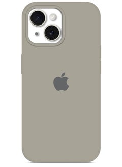Buy iPhone 15 Plus Case Silicone Case Cover Durable and Anti Scratch Back Cover Grey in UAE