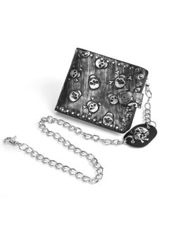 Buy Wallet European And American Personalized Punk Rock Multi-card Coin Purse Anti-theft Chain Clutch in Saudi Arabia