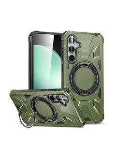 Buy SHIELD EGYPT For Samsung Galaxy A15 Case Mag-Safe Magnetic Shockproof Phone Case with Ring Holder (Dark Green) in Egypt