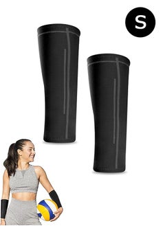 Buy Volleyball Arm Sleeves, Resilient Sports Compression Sleeves, Volleyball Sleeves for Youth Girls (Black) in UAE